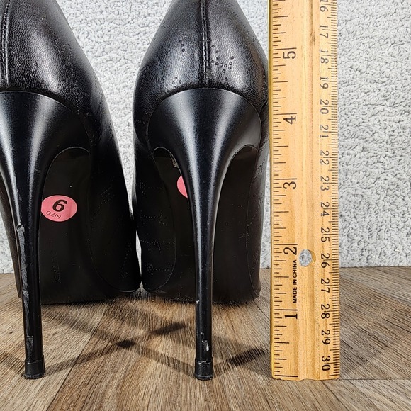 Stella McCartney Black Pointed Toe Stiletto Pumps Heels Shoes Size 40 US 9 - Picture 7 of 12